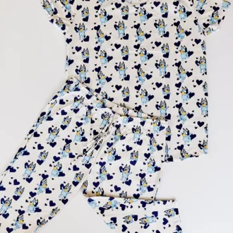 تیشرت شلوارک H&M طرح هاپو قلبی کد 3010